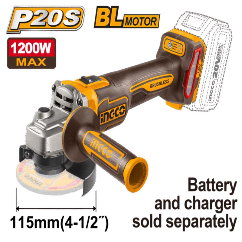 CAGLI221153 (Cordless angle grinder 20V 1200W 4.5  P1C6)