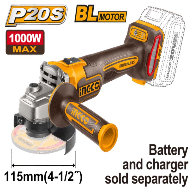 CAGLI27153 (Cordless angle grinder 20V 1000W 4.5  P1C6)