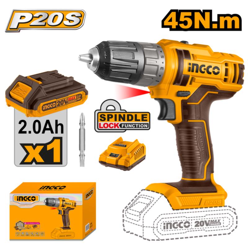 CDLI200518 (Lithium-Ion cordless drill 20V 45Nm + Battery in Carton Box  P1C5)