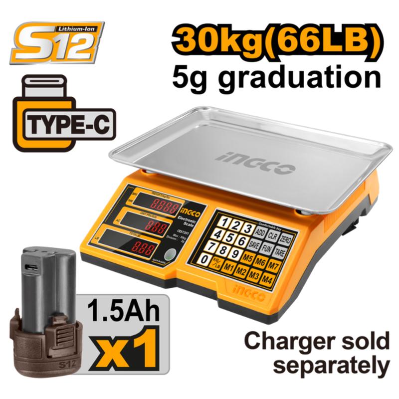 CES1301 (Lithium-Ion scale 12V 30Kg  C1)