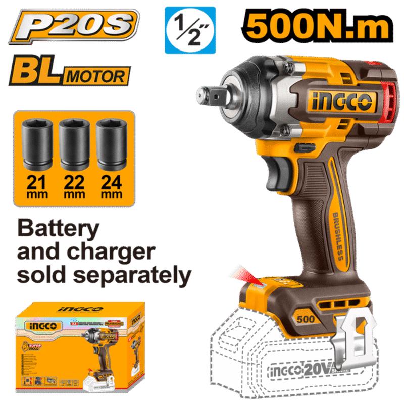 CIWLI20501 (Cordless impact wrench 20V 500Nm  P1C6)
