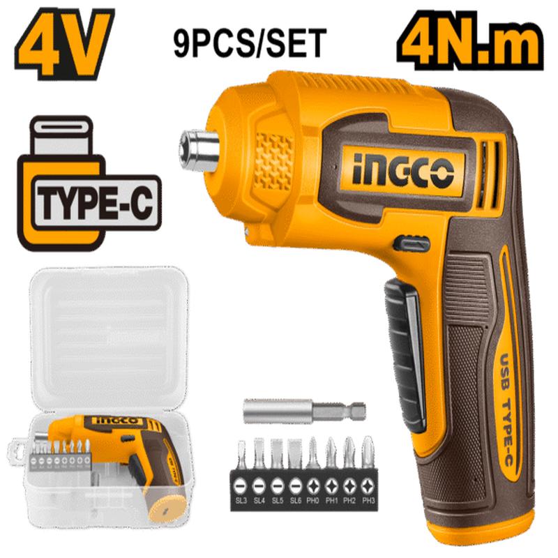 CSDLI0458 (Cordless screwdriver 4V 4Nm 9pcs set  P5C20)