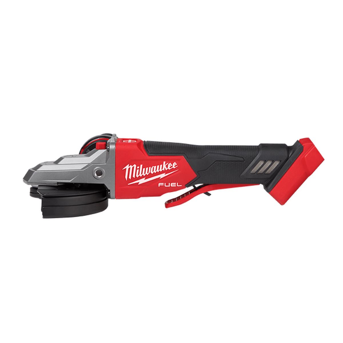 Milwaukee – M18 FUEL 125mm (5″) Flathead Braking Angle Grinder with Deadman Paddle Switch (Tool Only) | M18FAGF125XPDB-0