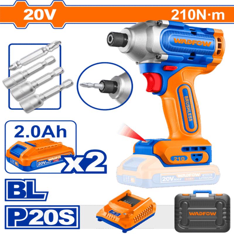 WCD2B21 (Wadfow Cordless impact driver 20V 210Nm + 2 Battery  P1C5)