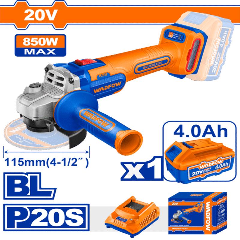 WLAP5421 (Wadfow Cordless angle grinder 20V 850W 4.5 + Battery  P1C6)