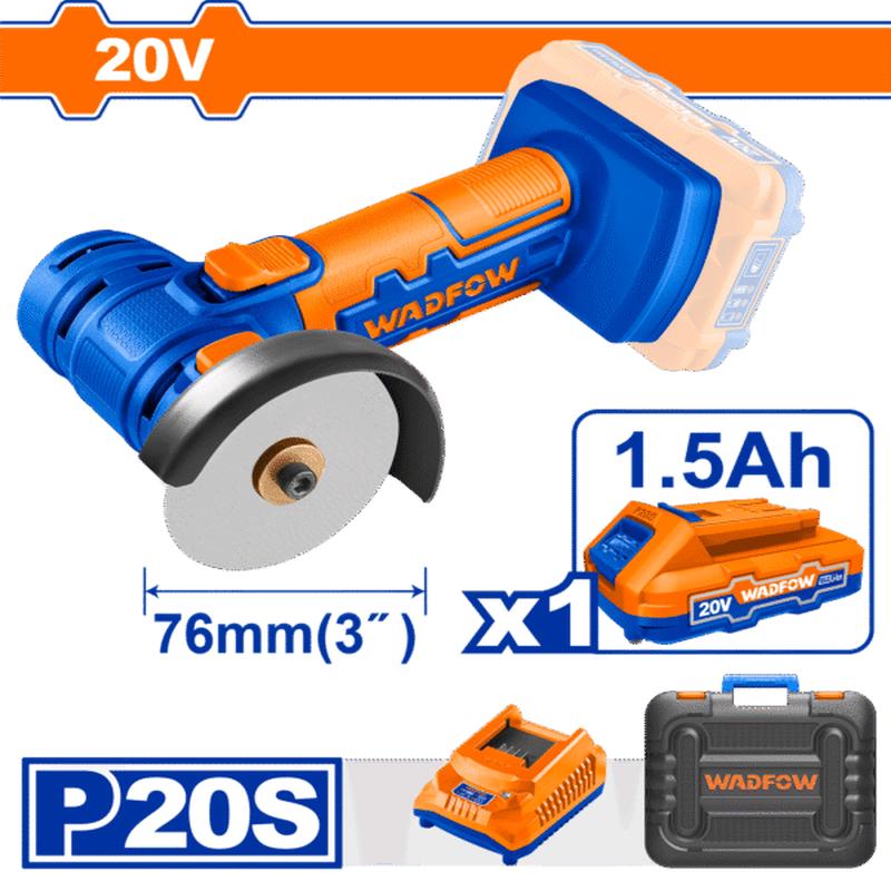 WLAP571 (Wadfow Cordless mini cut-off tool 20v + battery + charger  P1C10)