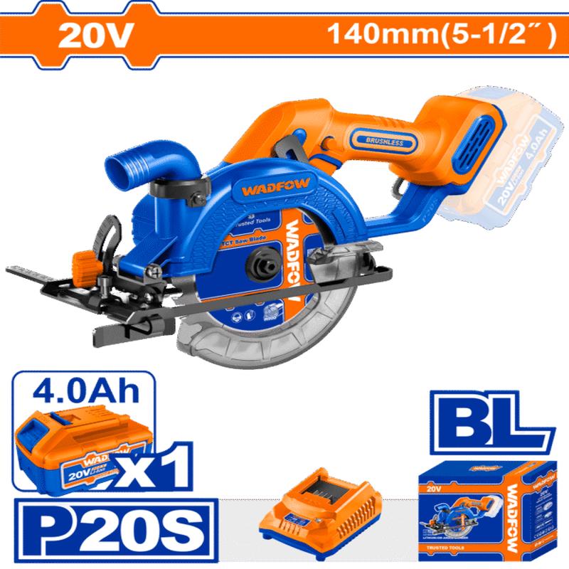 WLWP5633 (Wadfow Cordless circular saw 20V 5.5 + Battery  P1C4)