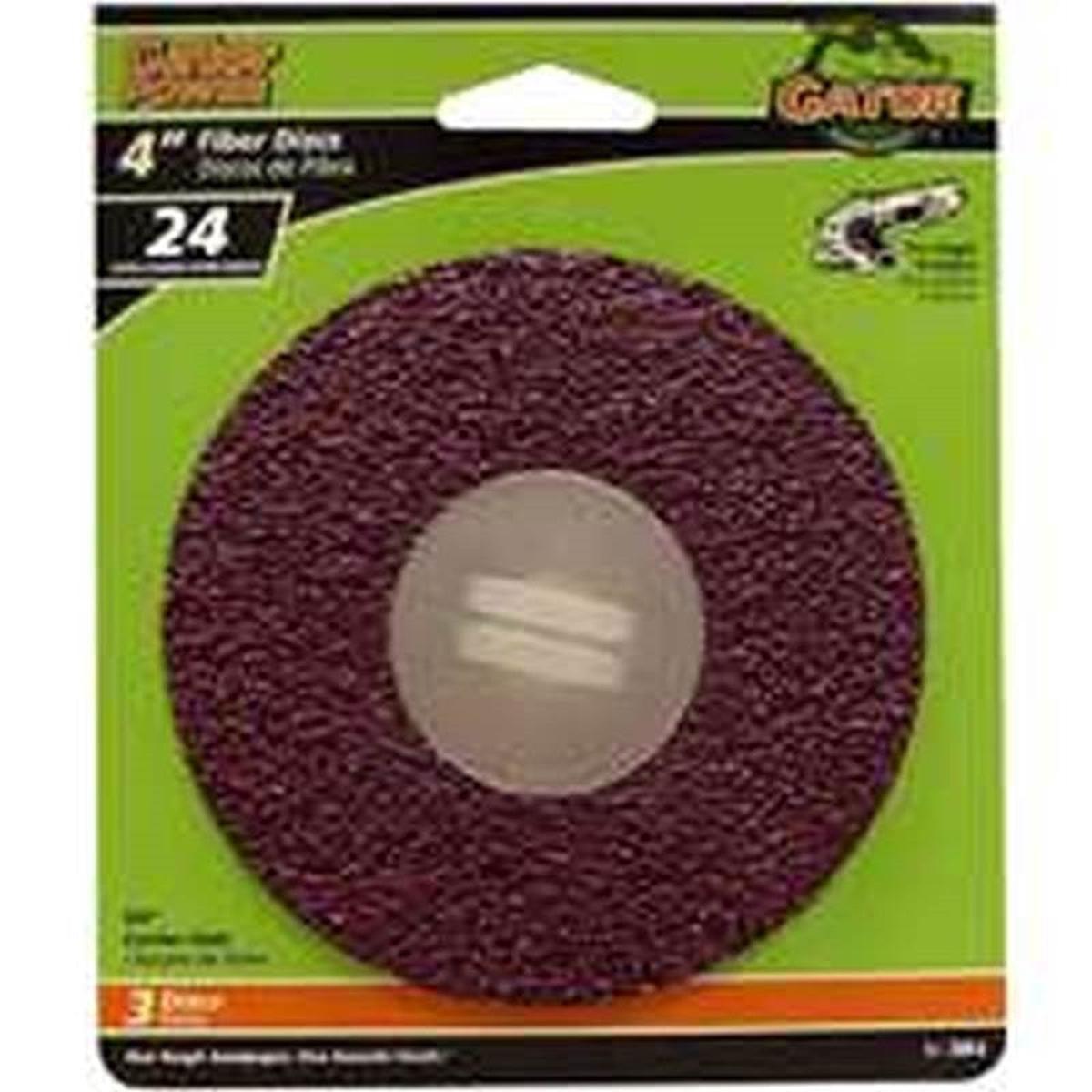 4×5-8 Fiber Disc 24grit 3pk