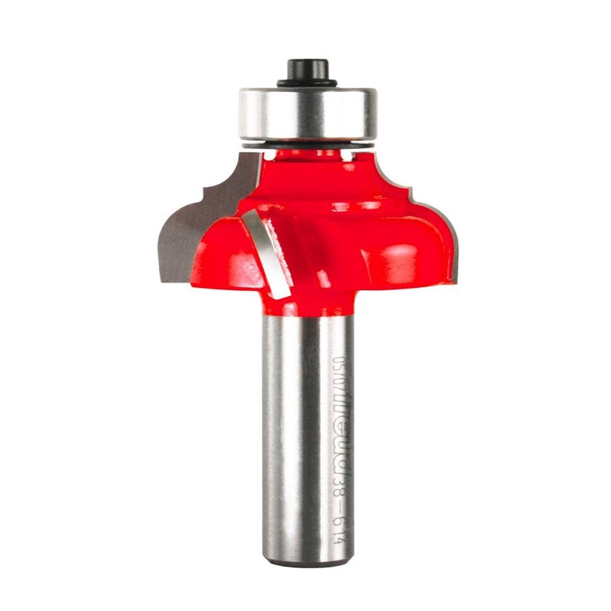 Freud 38-614 Classical Cove and Round Bit, 1-3/8 in Dia Cutter, 11/16 in L Cutting, 2-3/4 in OAL, 1/2 in Dia Shank