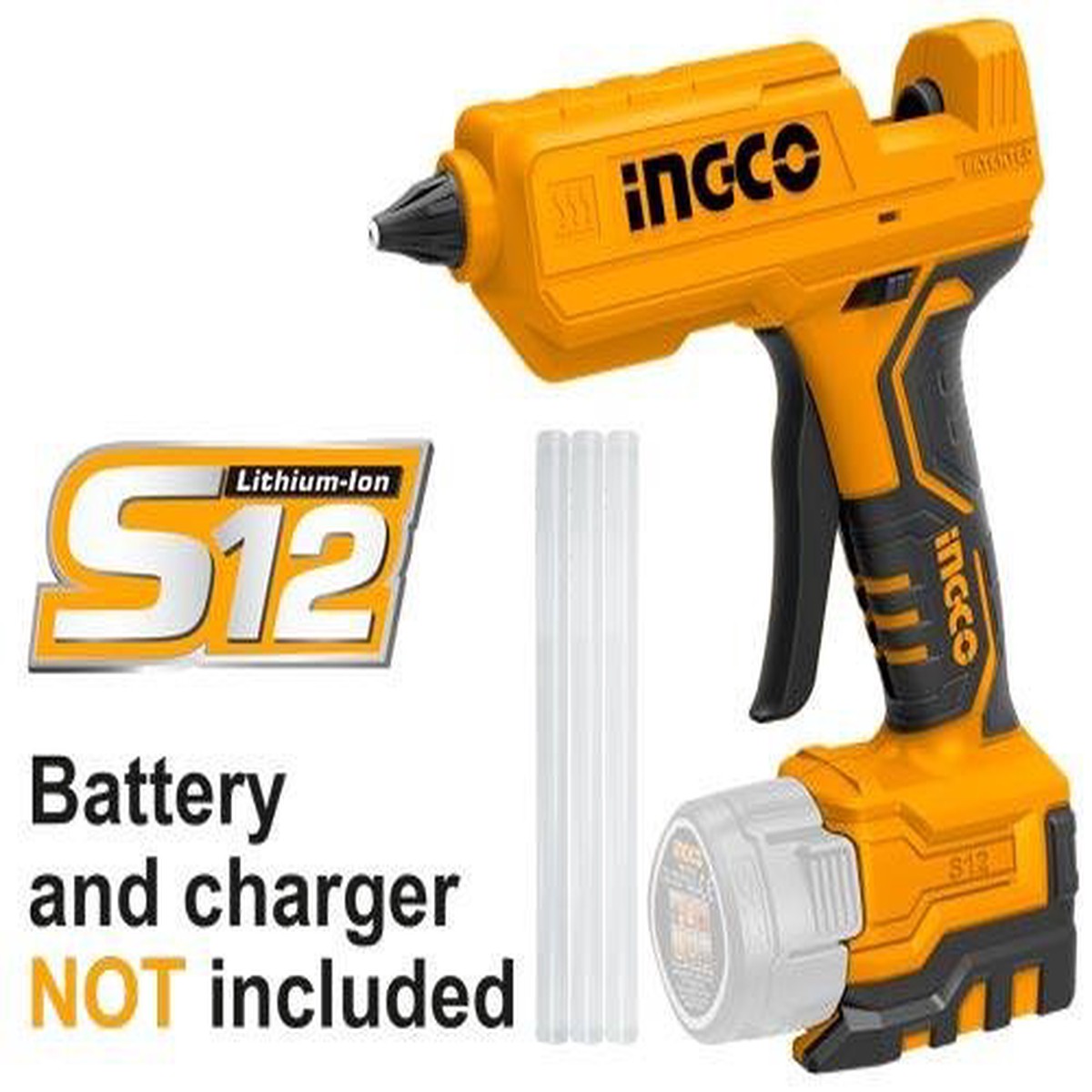 Ingco Cggli1201 – 12V Lithium-ion Glue Gun