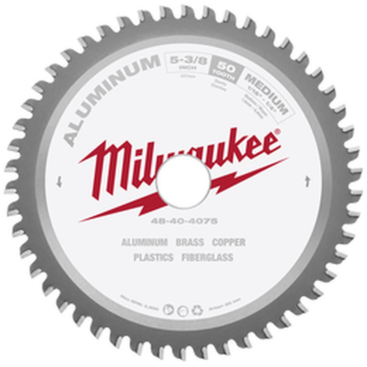 Milwaukee – 137mm (5-3/8″) 50T Aluminium Circular Saw Blade (suits M18FMCS-0) | 48404075
