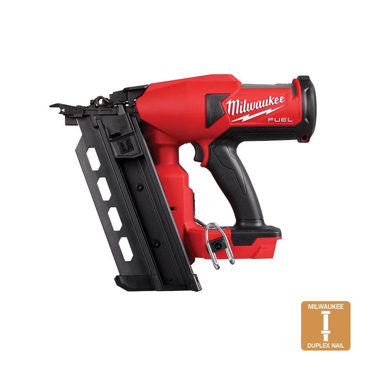 Milwaukee M18 FUEL 2844-20 Duplex Nailer, Tool Only, 18 V, 5 Ah, 800 Magazine, 21 deg Collation, Strip Collation