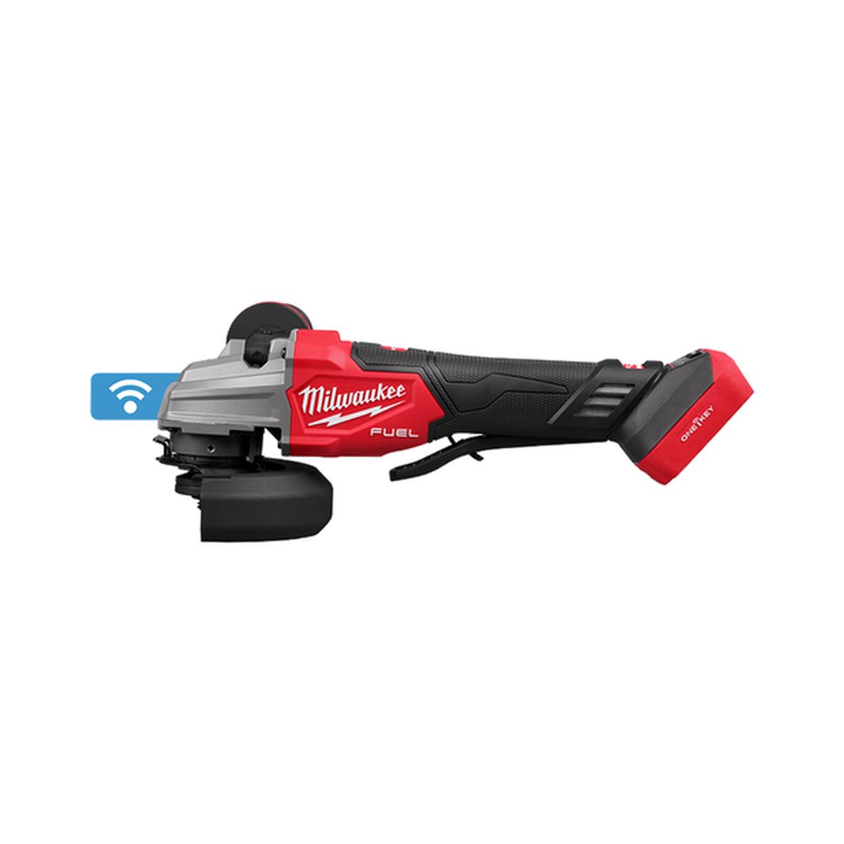 Milwaukee – M18 FUEL One-Key 125mm (5″) Dual-Trigger Braking Angle Grinder with Deadman Paddle Switch (Tool Only) | M18FSAGES1250