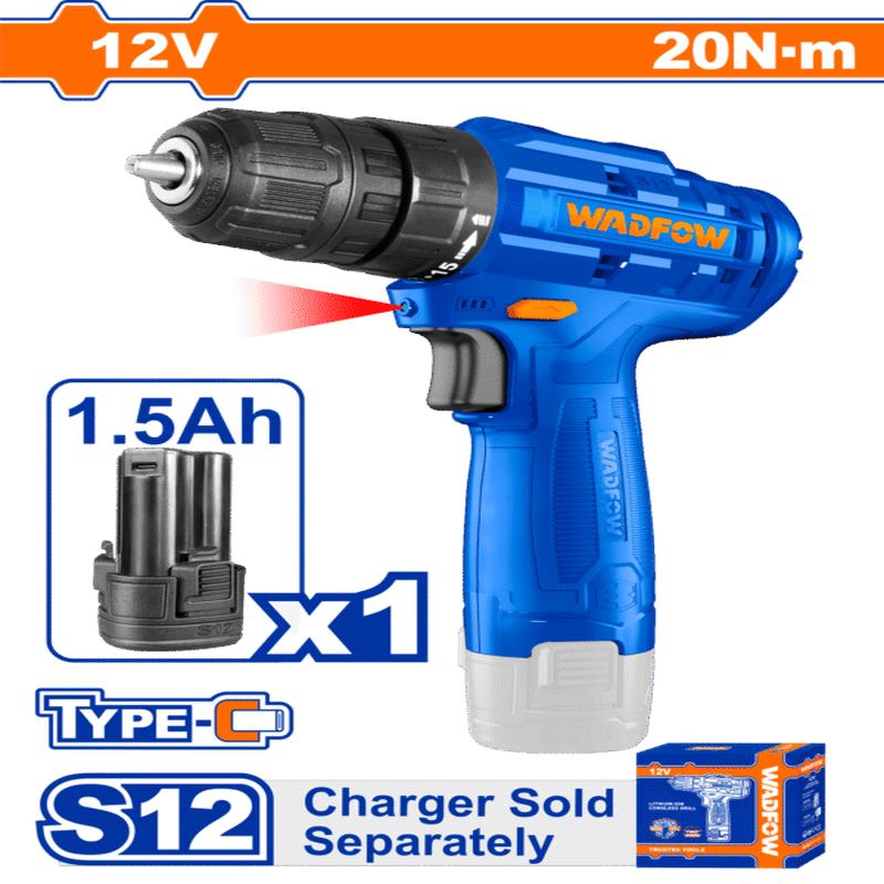 WCDS510 (Wadfow Cordless drill 12V +1 Battery 1 Speed  P1C10)