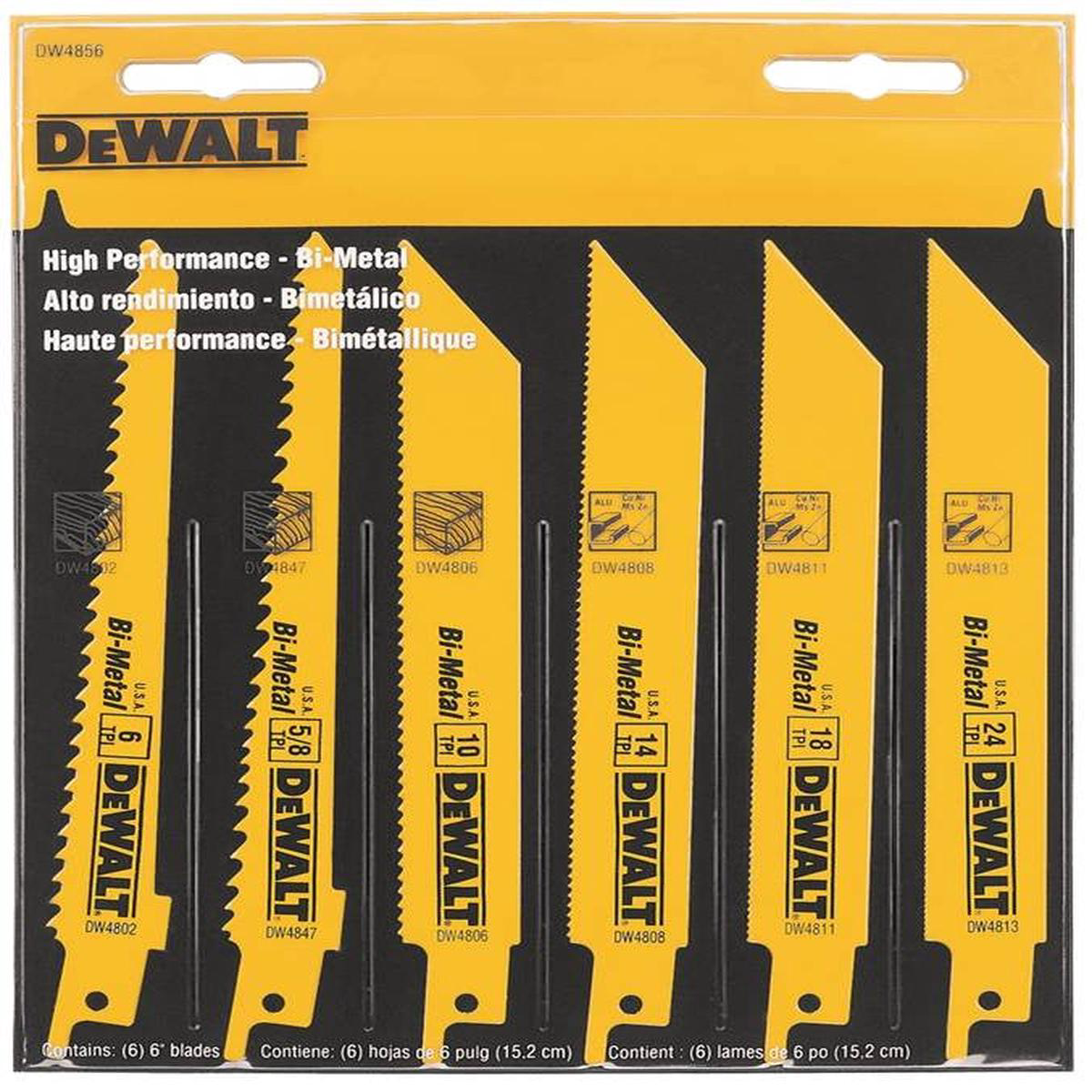 6pc Recip Saw Blade Set