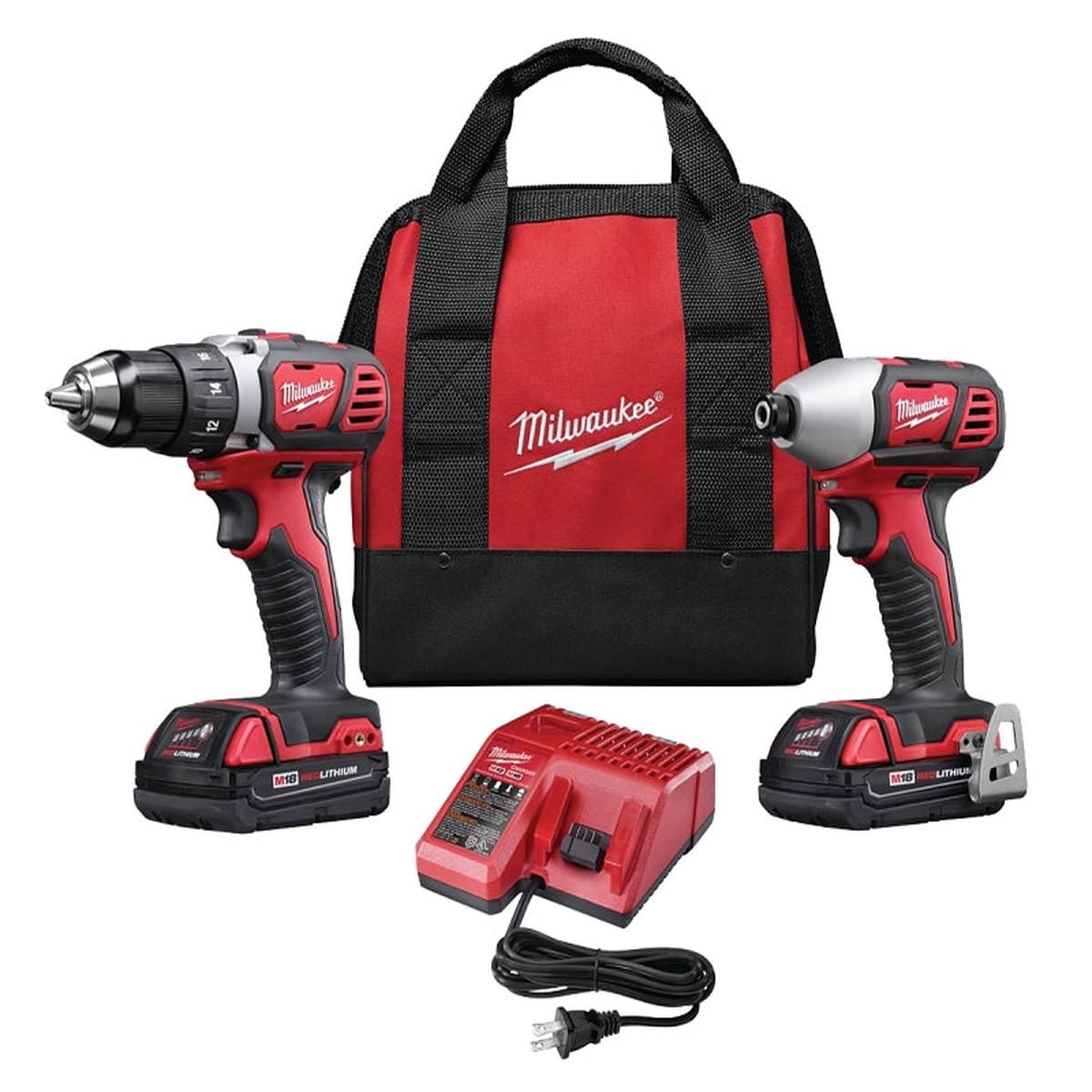 Milwaukee 2691-22 Combination Tool Kit, Battery Included, 1.5 Ah, 18 V, Lithium-Ion, 2-Tools