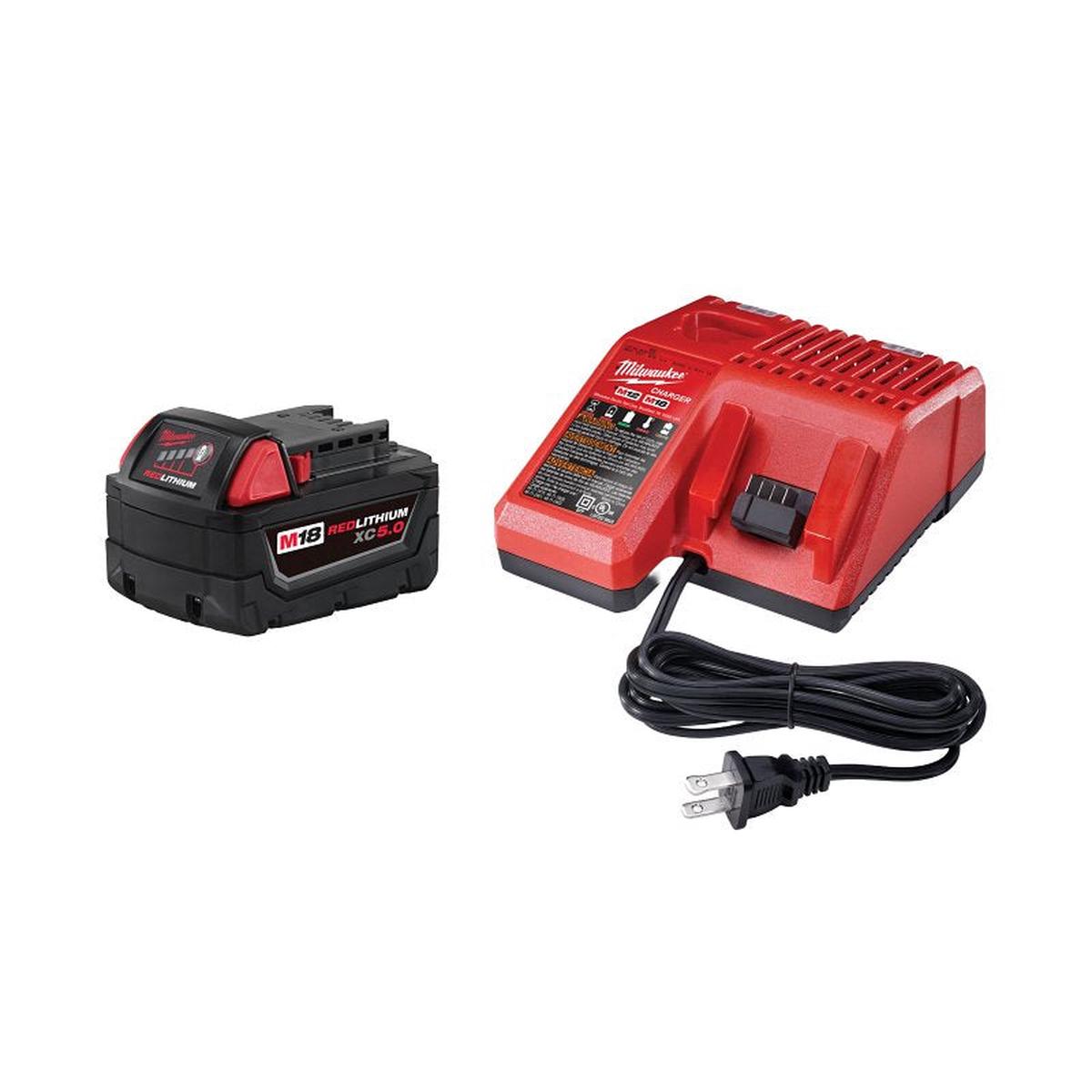 Milwaukee 48-59-1850 Battery Starter Kit, 18 V Battery, 5 Ah