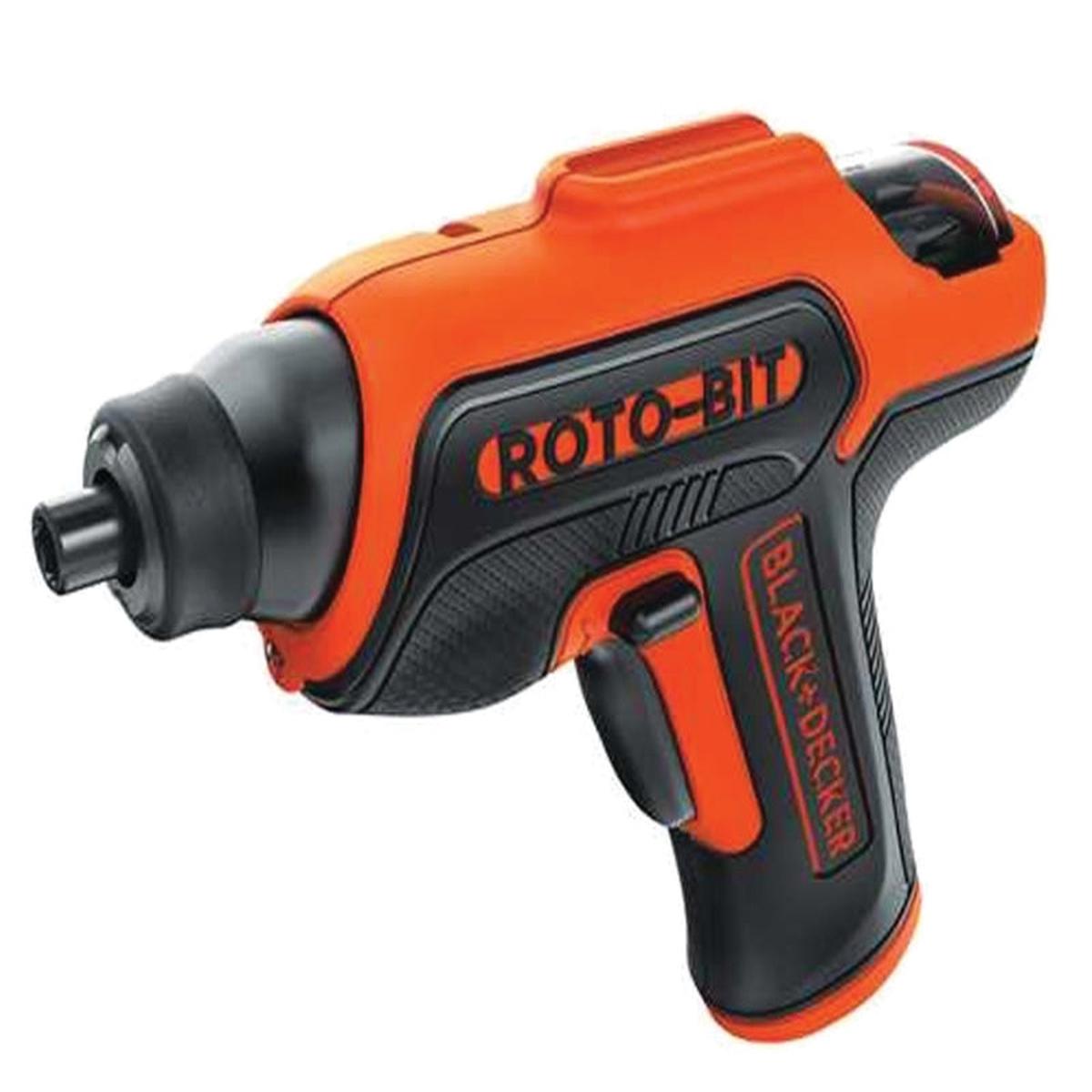 Black+Decker BDCS50C Screwdriver, Battery Included, 4 V, 1.4 Ah, Hex Chuck, 1/4 in Chuck