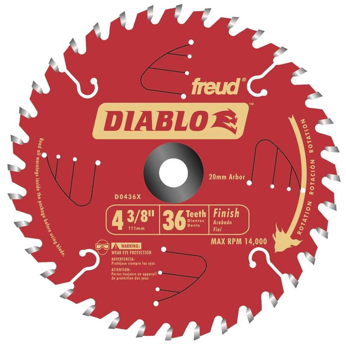 Circ Saw Blade 4-3-8×36 Finish