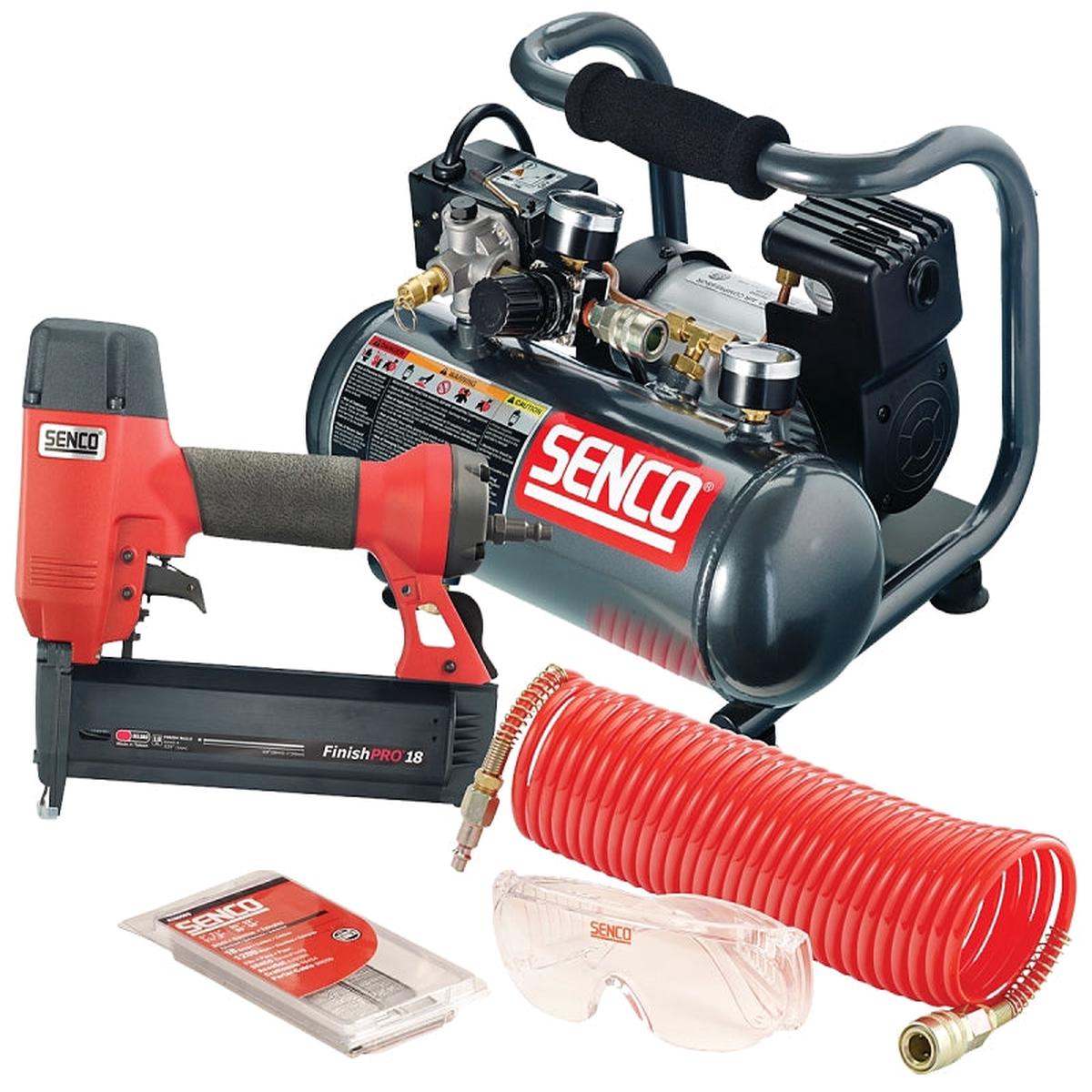 Senco PC0947 Combo Kit, 110 Magazine, 5/8 to 2 in Fastener, 0.7 scfm Air