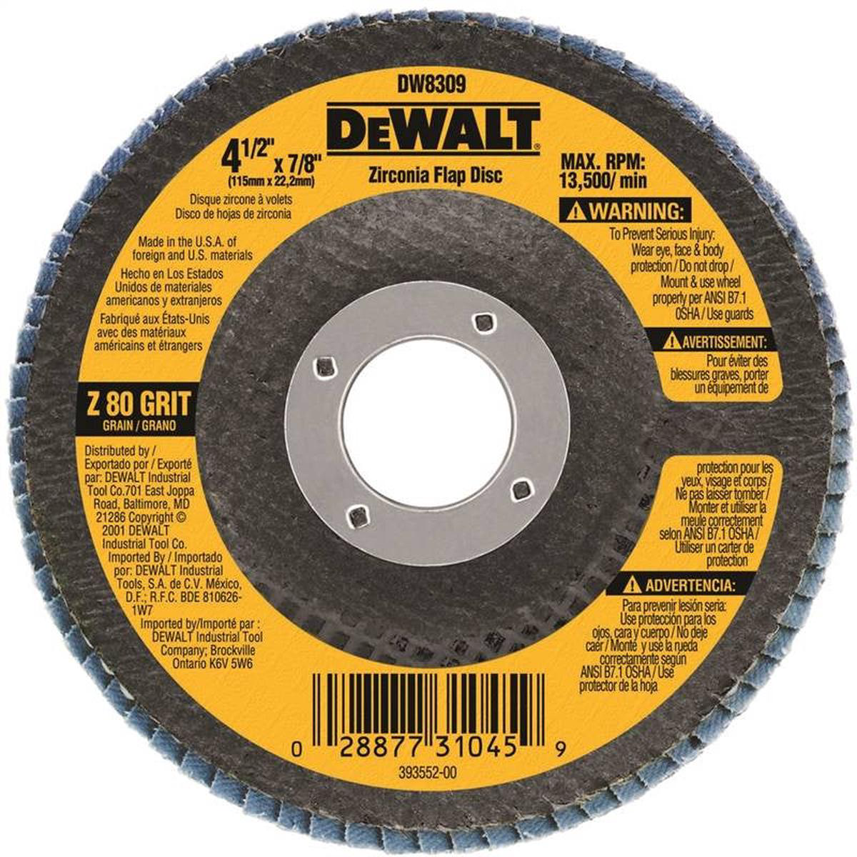 4-1-2×7-8 80grit Flap Wheel