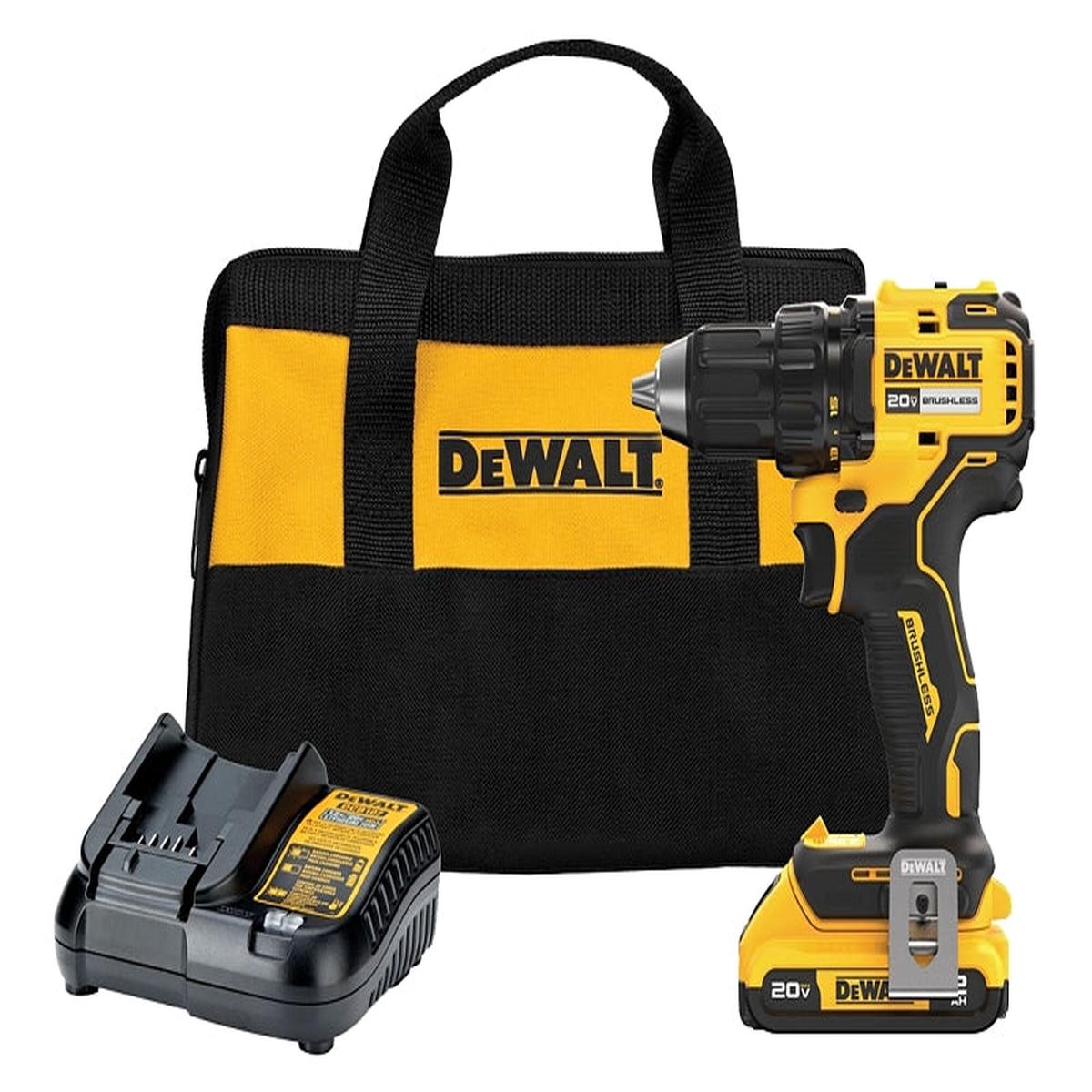 DEWALT DCD793D1 Drill Driver Kit, Battery Included, 20 V, 2 Ah, 1/2 in Chuck, Keyless Chuck