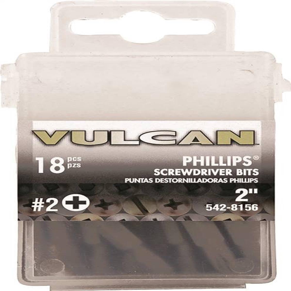 18pk Philp Screwdrivr Bit 2″#2
