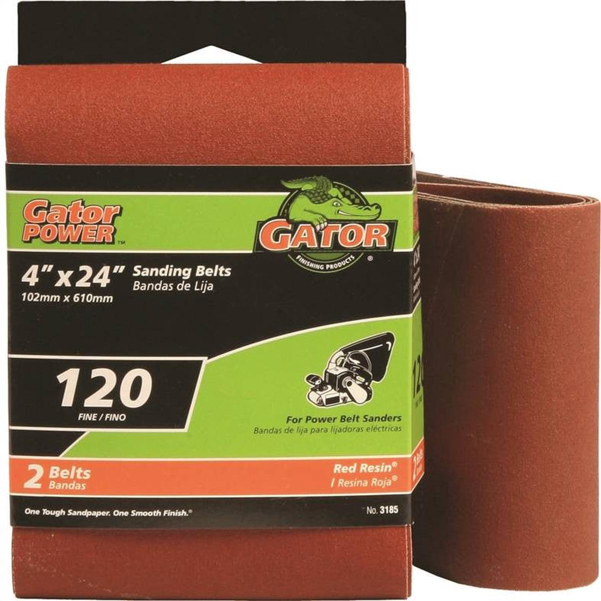 4×24 120grit Alum Ox Belt 2pk