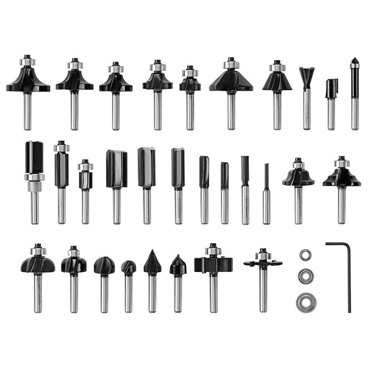 Bosch RBS030MBS Router Bit Set, 1/4 in Dia Shank