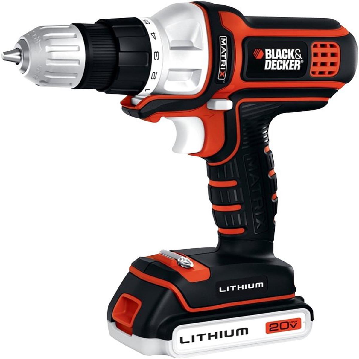 Black+Decker BDCDMT120C Drill/Driver, Battery Included, 3/8 in Chuck, Keyless Chuck, 20 V