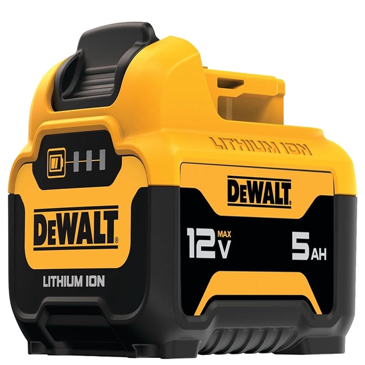 DEWALT DCB126 Cordless Rechargeable Battery Pack, 12 V Battery, 5 Ah