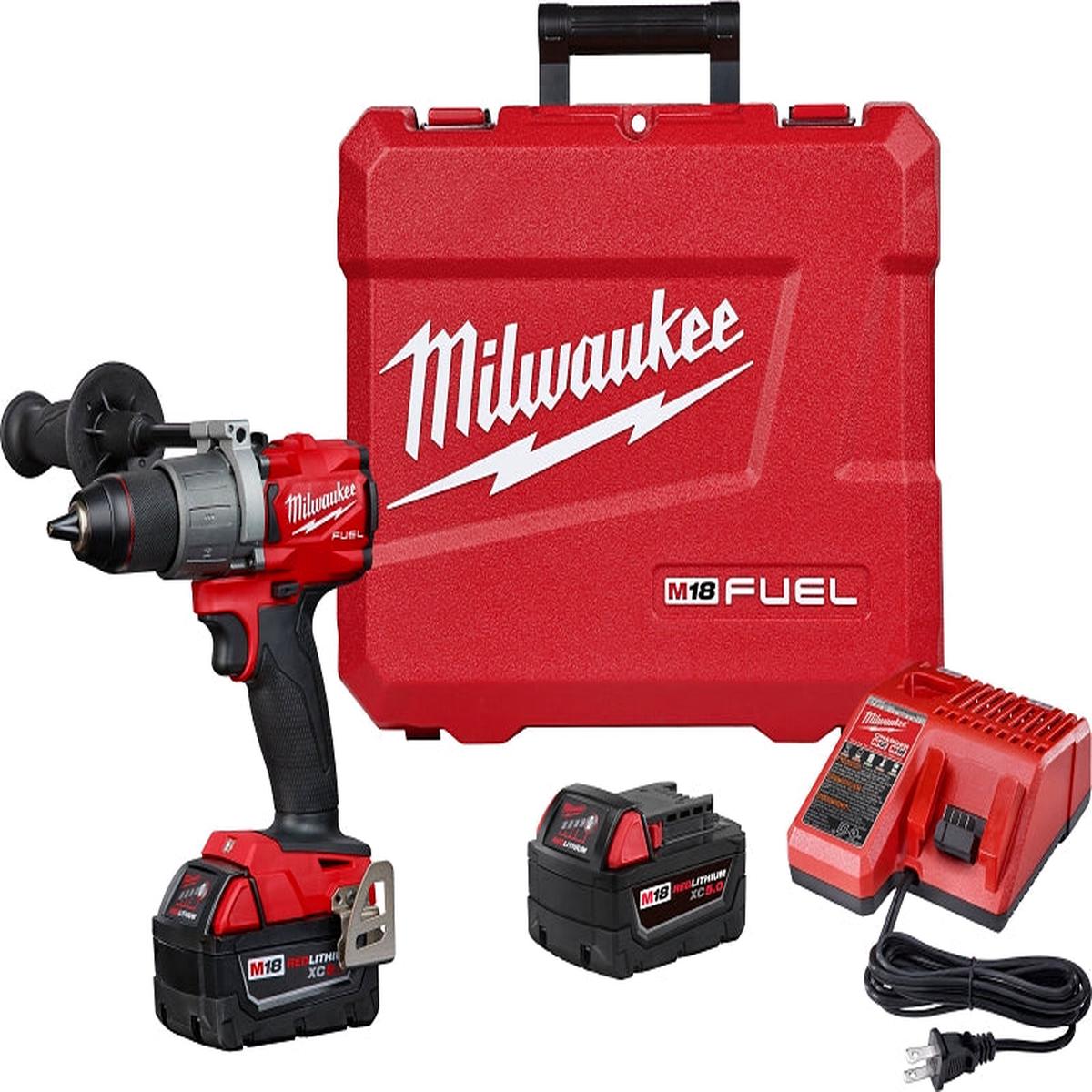 Milwaukee M18 FUEL 2803-22 Drill/Driver Kit, Battery Included, 18 V, 1/2 in Chuck, Ratcheting Chuck