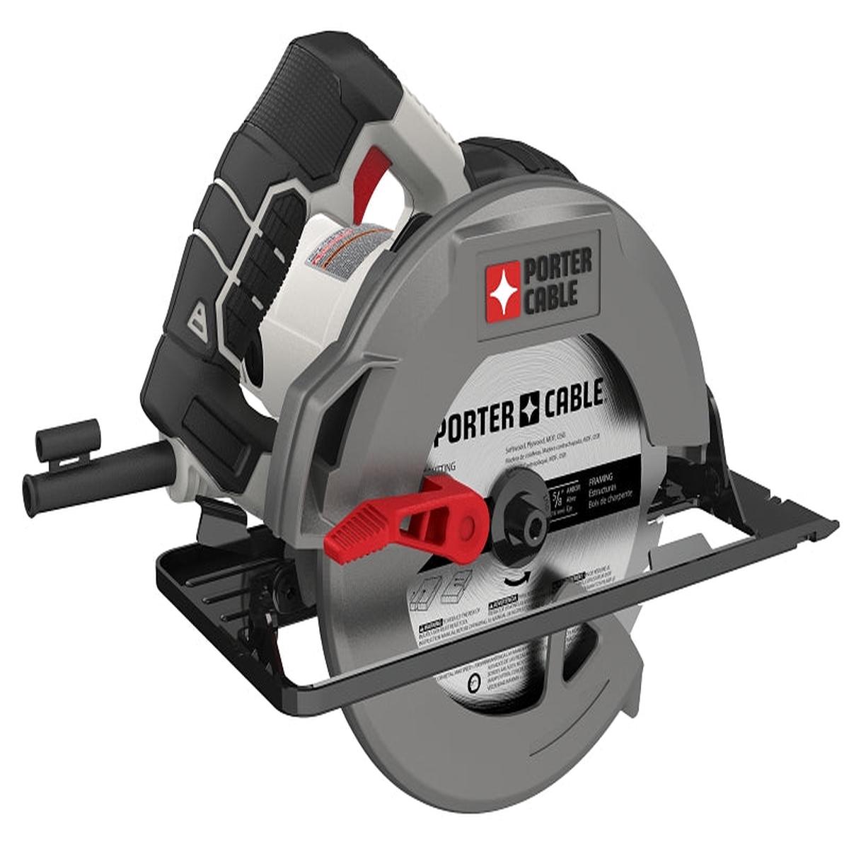 Porter-Cable PCE300 Circular Saw, 15 A, 7-1/4 in Dia Blade, 45 deg Bevel, 5/8 in Arbor