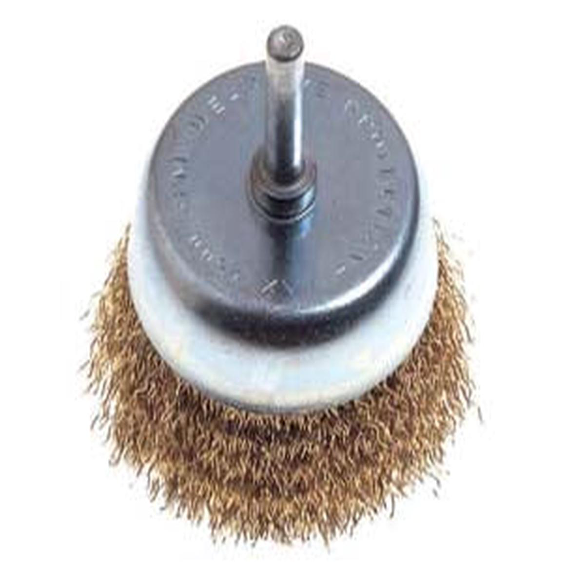 PG Brass wire cup brush for drill  mm.50 shank mm.6 PG 495.00