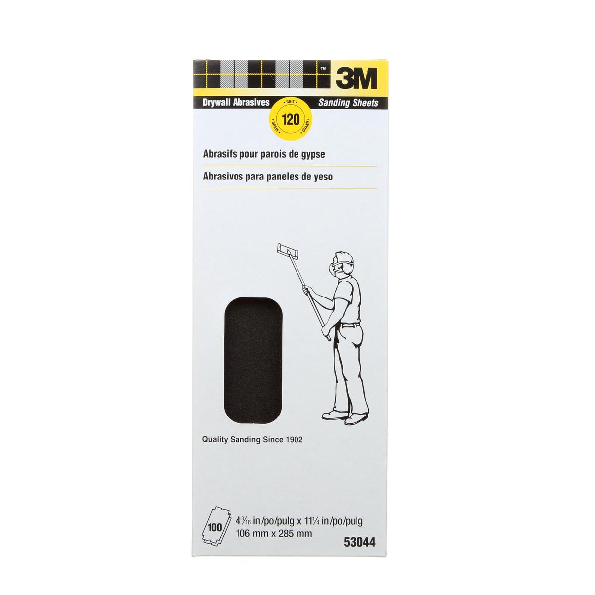3M Drywall Sanding Sheets 53044-A, 4 3/16 in x 11 1/4 in M-127, 120grit