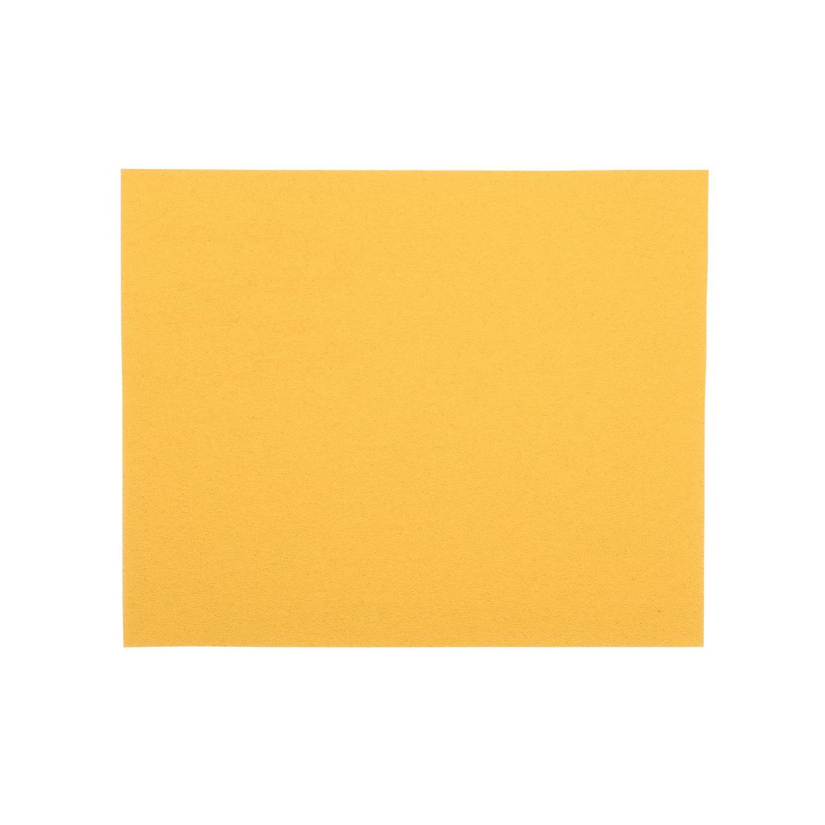 3M Gold Abrasive Sheet, 02549, P80 grade, 9 in x 11 in, 50 sheets perpack