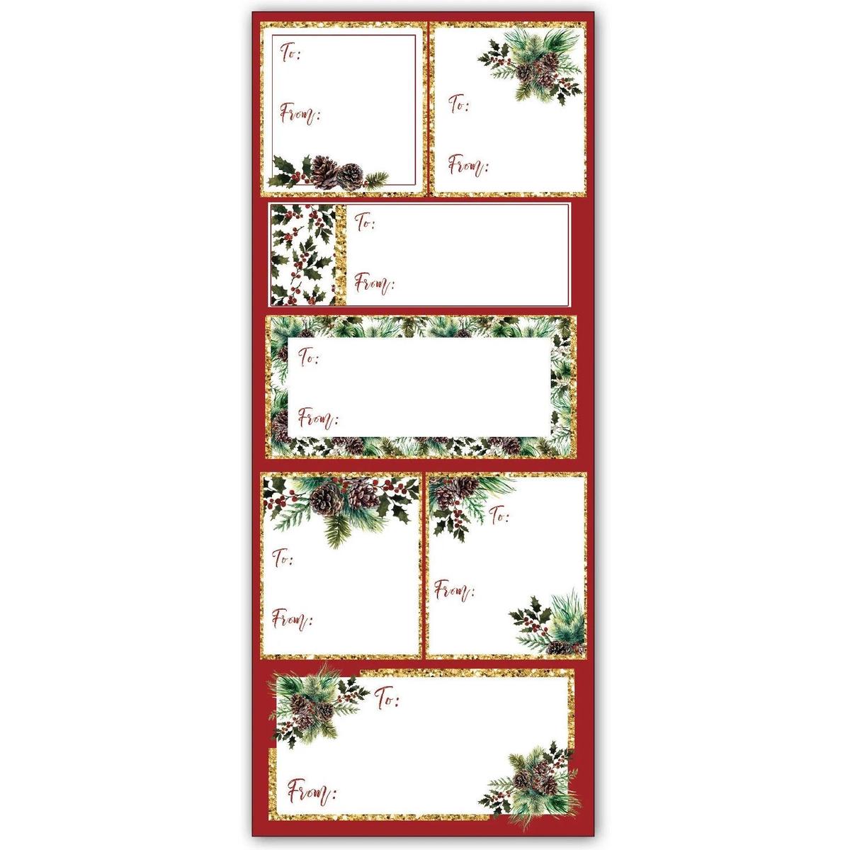 Xmas Labels Elegant Pine