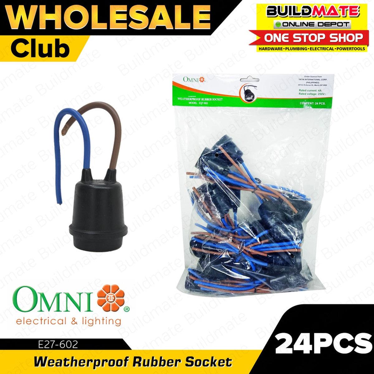 [WHOLESALE] (24PCS) OMNI Weatherproof Rubber Socket 3A 250V E27-602 BUILDMATE