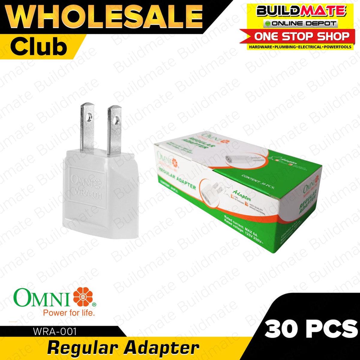 [WHOLESALE] (30PCS) OMNI Regular Adapter 6A 250V WRA-001 BUILDMATE