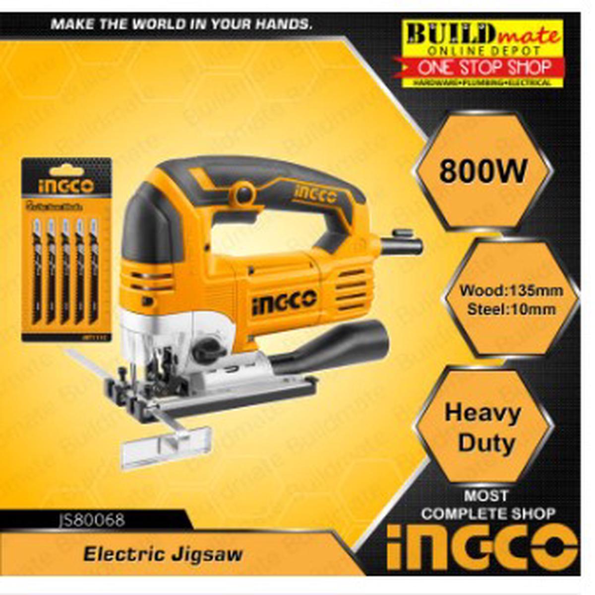[FREEBIES] INGCO Electric Jigsaw 800W JS80068 Wood Cutter Cutting DIY Heavy Duty Tools Jig Saw For Wood Metal BUILDMATE IPT
